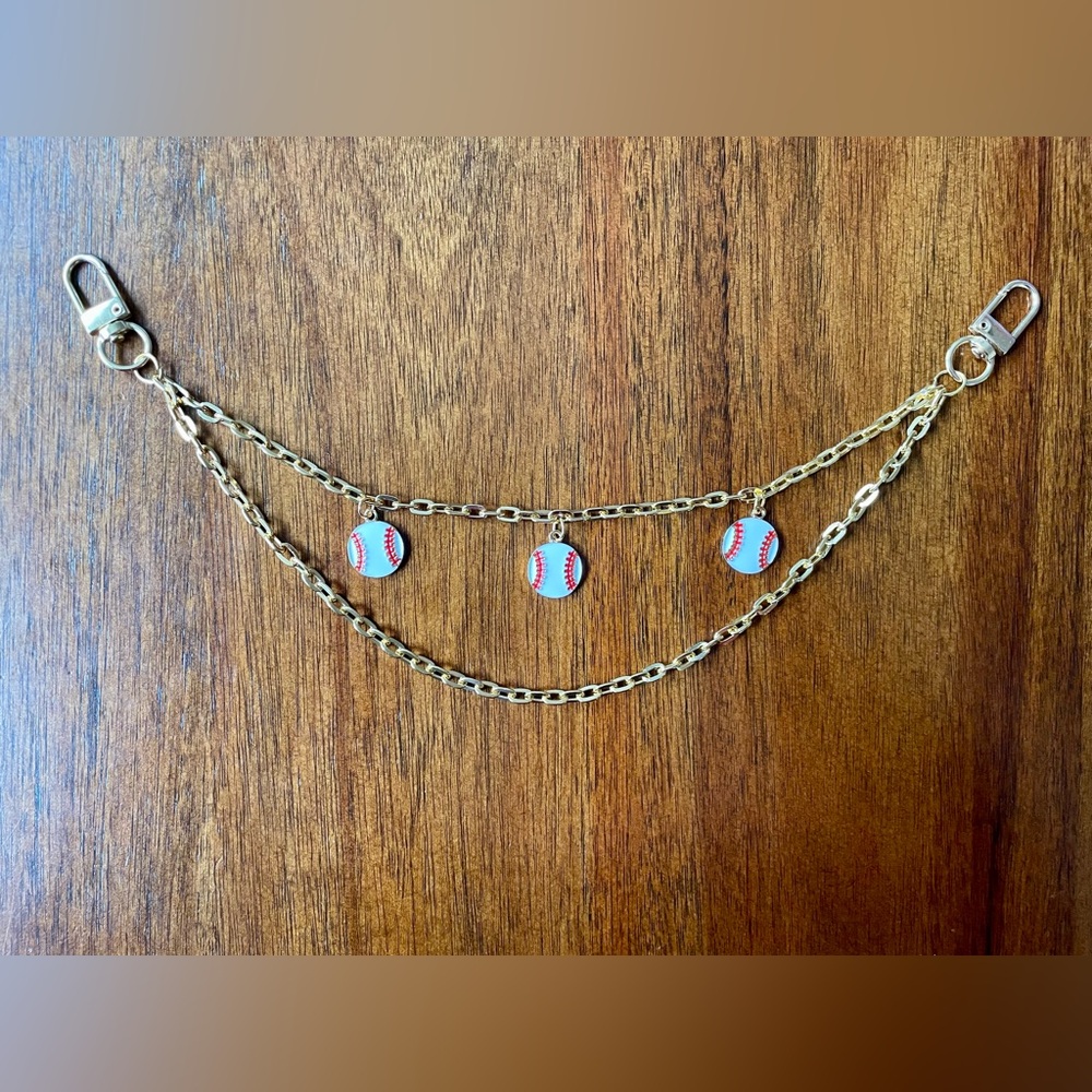 Bag Chain Baseball Hand Crafted - Picture 1 of 5